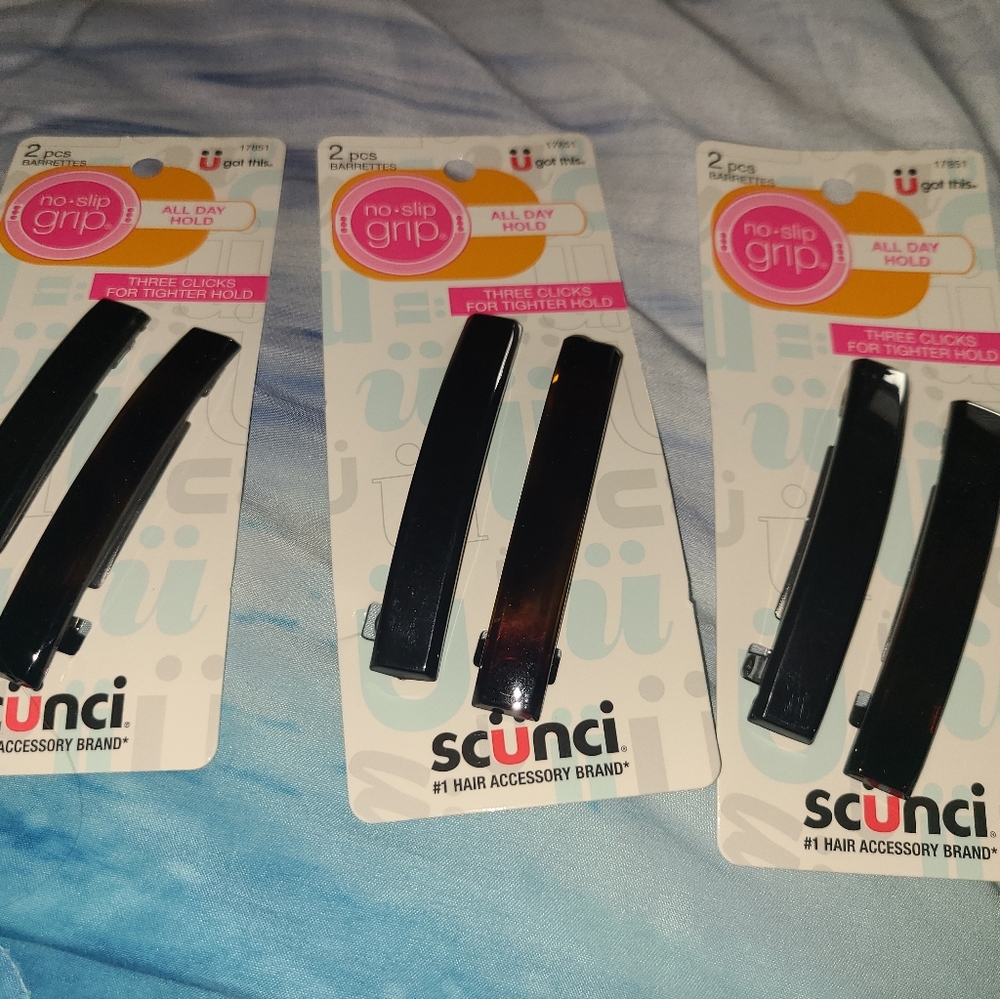 Scunci No Slip Barrettes